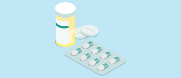 Illustration of medicine taken on conservative care